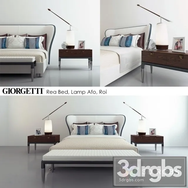 Giorgetti Rea Bed 3D Model Download