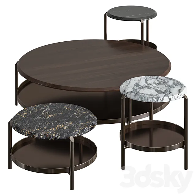 Giorgetti Skyline Coffee Tables 3D Model Giorgetti Skyline Coffee Tables 3D Model