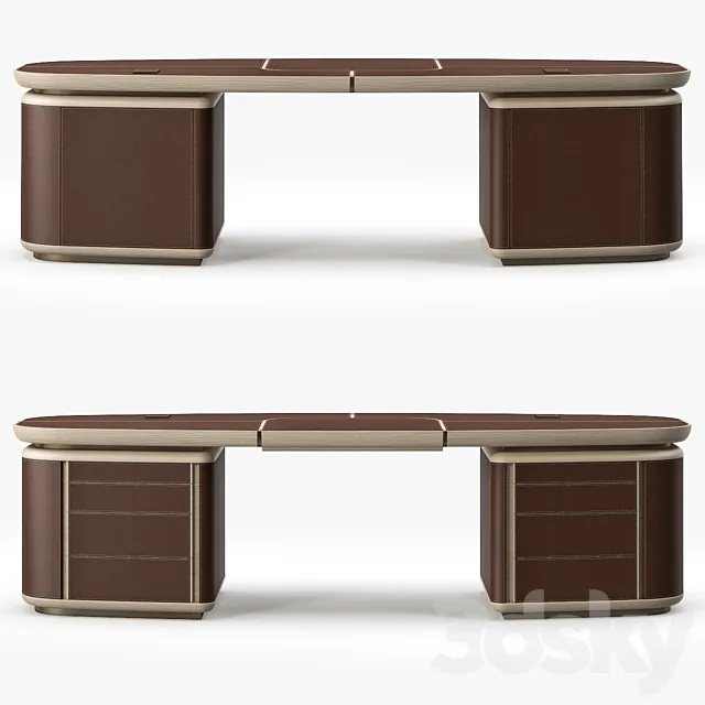 Giorgetti Tycoon Desk 3D Model Giorgetti Tycoon Desk 3D Model