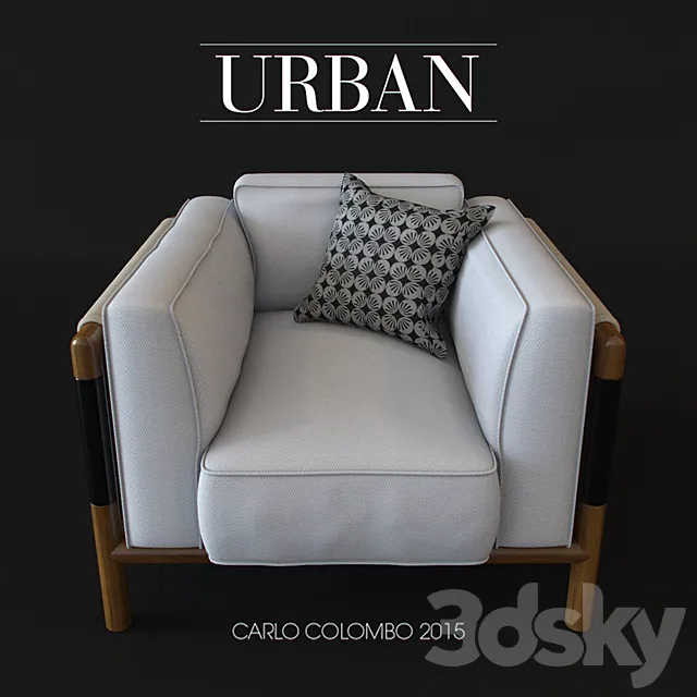 giorgetti_URBAN_CARLO COLOMBO 2015_Kreslo 3D Model