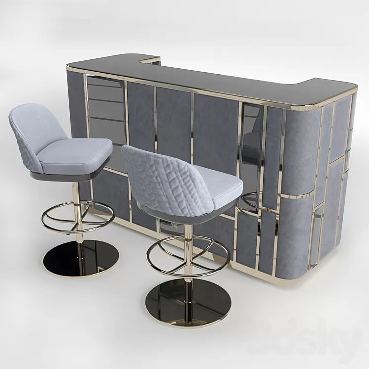 Giorgio Collection Charisma Bar-stool 3D Model Free Download