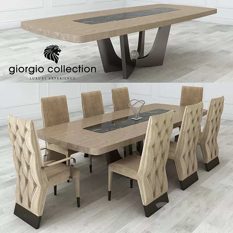 Giorgio Collection Lifetime Table And Chair 3D Model Giorgio Collection Lifetime Table And Chair 3D Model