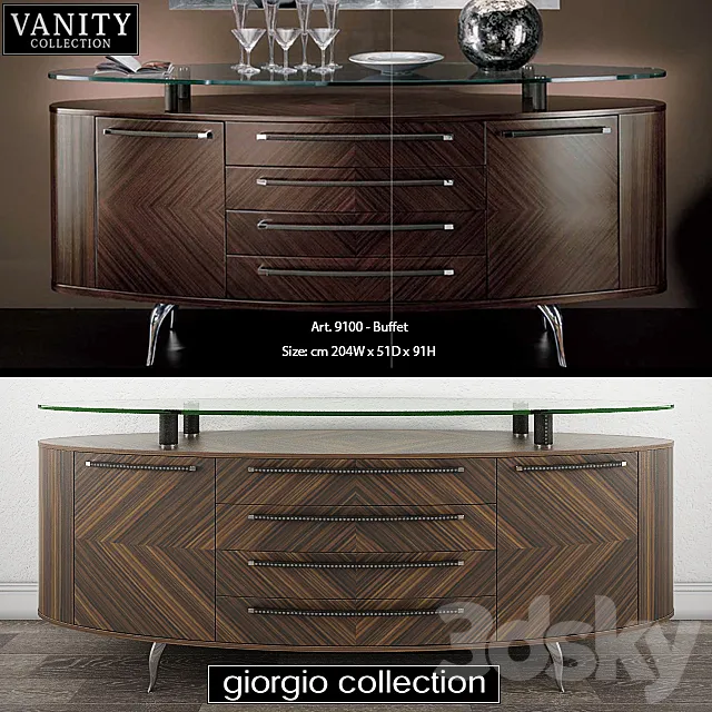 GIORGIO COLLECTION Vanity – Art. 9100 – Buffet 3D Model