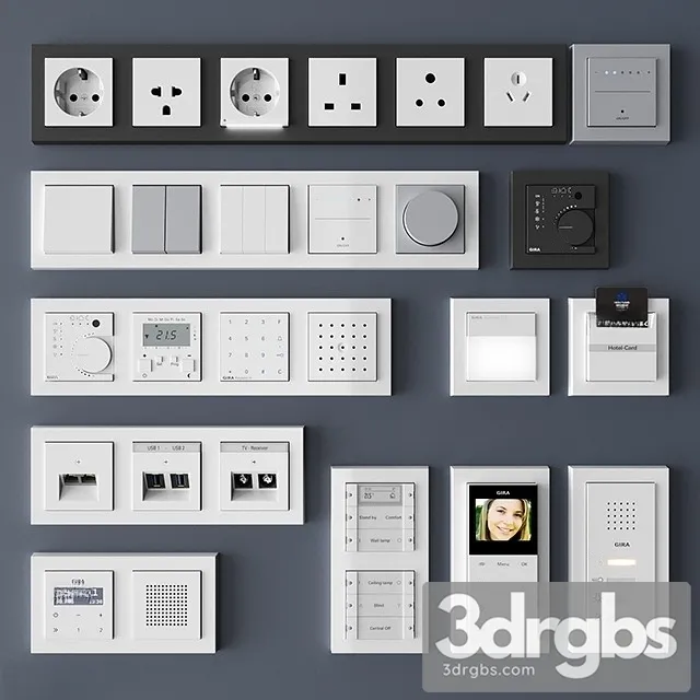 Gira E2 E3 Standard 55 3D Model Download