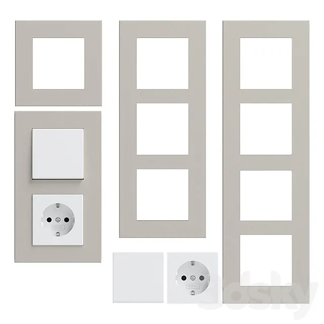 GIRA ESPRIT LI-OLEUM PLYWOOD 3DModel GIRA ESPRIT LI-OLEUM PLYWOOD 3DModel