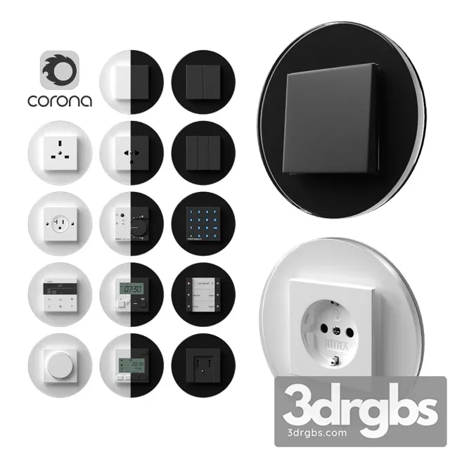 Gira Studio Flush Mounted 3D Model Download