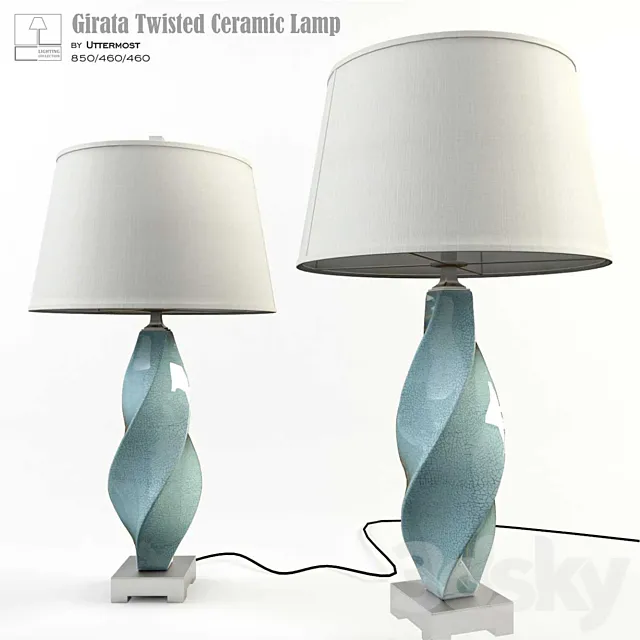Girata Twisted Ceramic Lamp 3D Model Girata Twisted Ceramic Lamp 3D Model