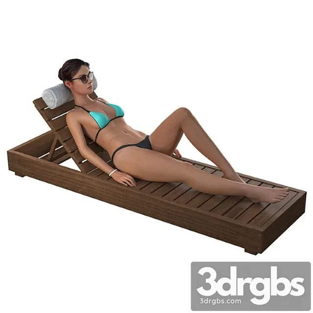 Girl On A Deck Chair Free Download