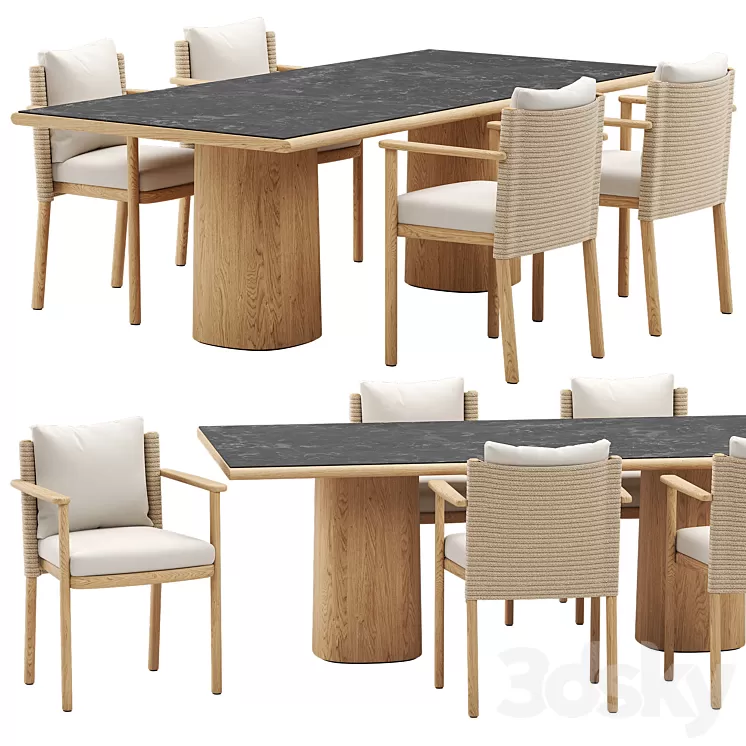 Giro Dining Set \/ Kettal 3D Model Free Download