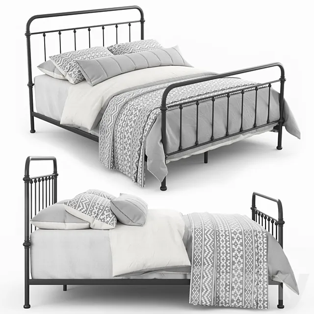 Giselle Antique Graceful Dark Bronze Victorian Iron Bed by iNSPIRE Q Classic 3D Model Giselle Antique Graceful Dark Bronze Victorian Iron Bed by iNSPIRE Q Classic 3D Model