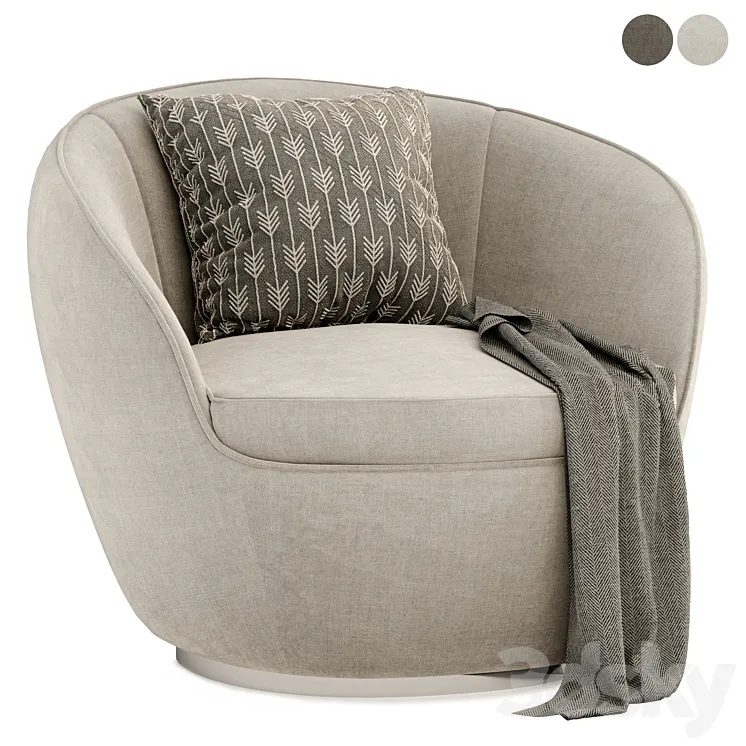 Giulia swivel armchair 3D Model Free Download