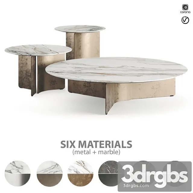 Giulio Marelli Wave 2023 2 Coffee Table 3D Model Download