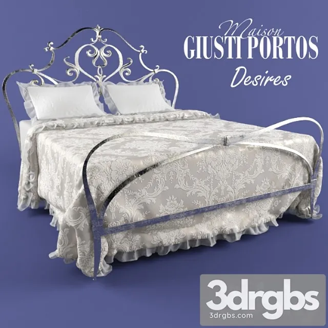 Giusti Porthos Désires Wrought Iron Bed 3D Model Download