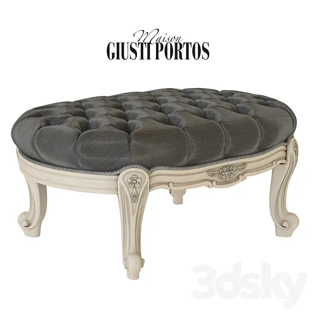 Giusti Portos nouvelle pouf 3D Model Giusti Portos nouvelle pouf 3D Model
