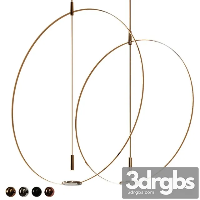 Giustini and stagetti magnifier ceiling lamp gold black chrome bromze 3D Model Download