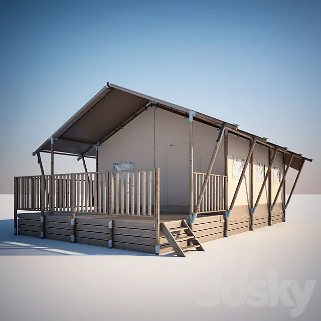 Glamping tent 3D Model
