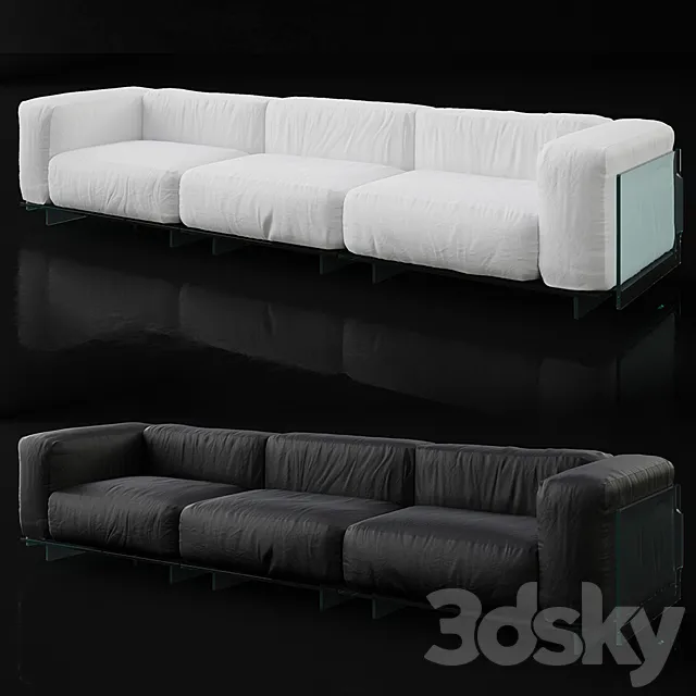 Glas Italia Crystal Lounge sofa 3D Model Glas Italia Crystal Lounge sofa 3D Model