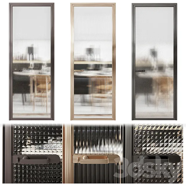 Glas italia door 3 3DModel