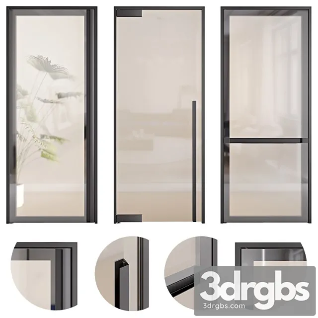 Glass Anyway Doors 3D Model Download