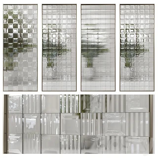 Glass block partition 3DModel