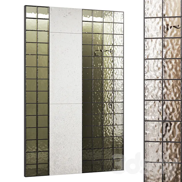 Glass Block Wall 01 3D Model