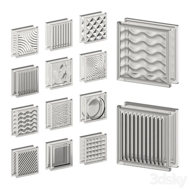 Glass Blocks 01 3D Model