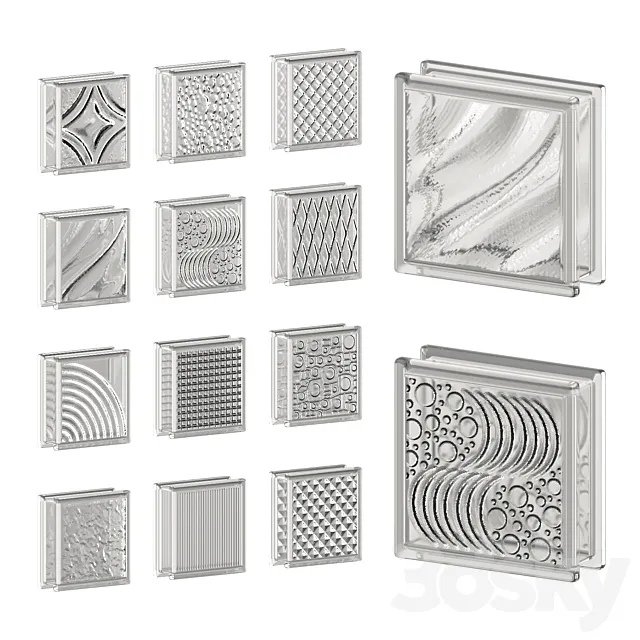 Glass Blocks 02 3D Model