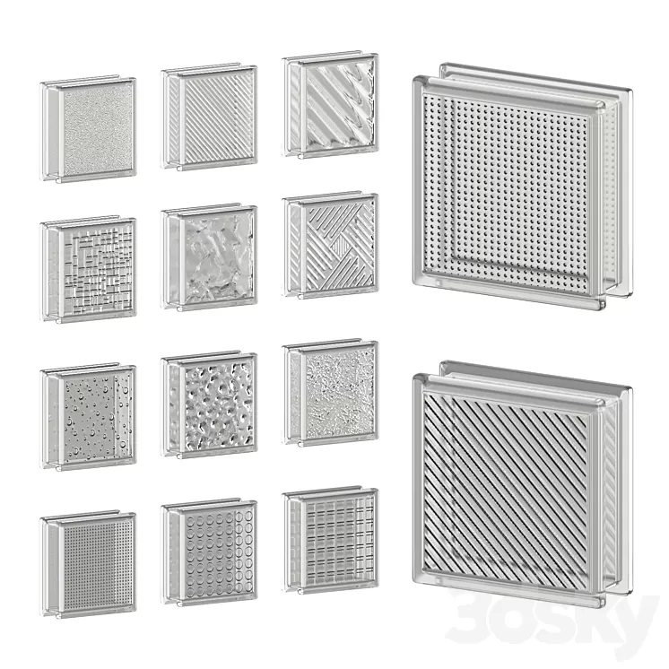 Glass Blocks 03 3D Model