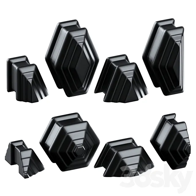 Glass blocks. Set 5. 3D Model Glass blocks. Set 5. 3D Model