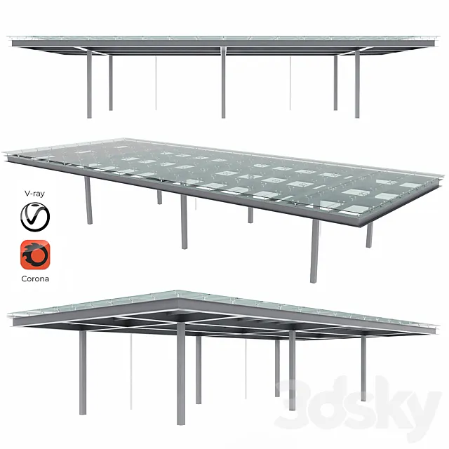 Glass canopy 3D Model