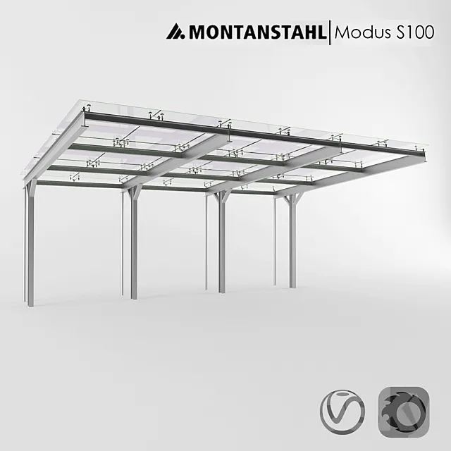 Glass canopy Modus S100 3DModel