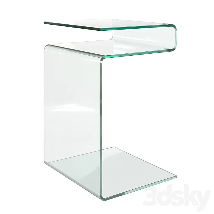 Glass coffee table ESF 3D Model Free Download