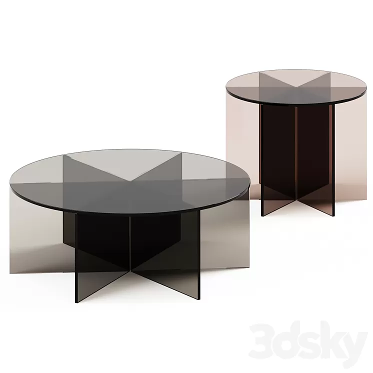 Glass Coffee Table XXX by Glas Italia 3D Model Glass Coffee Table XXX by Glas Italia 3D Model