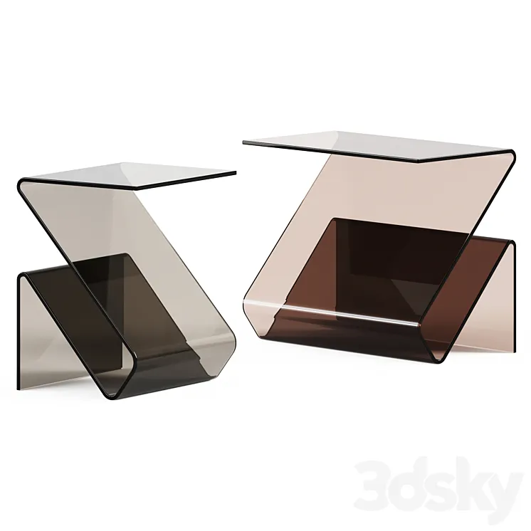 Glass Coffee Table Zeta by Sovet 3D Model Free Download