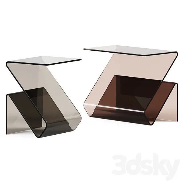 Glass Coffee Table Zeta by Sovet 3DModel