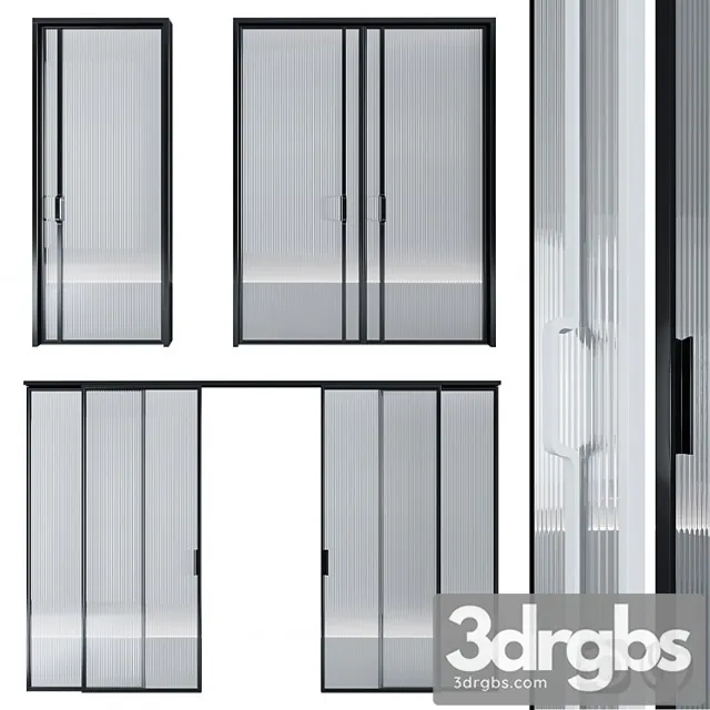 Glass door pocket and swing system 3D Model Download