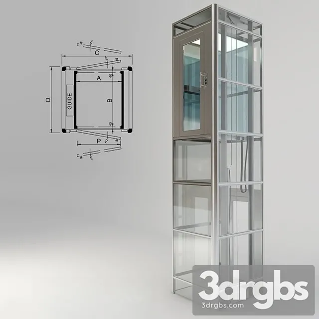 Glass Elevator 3D Model Download