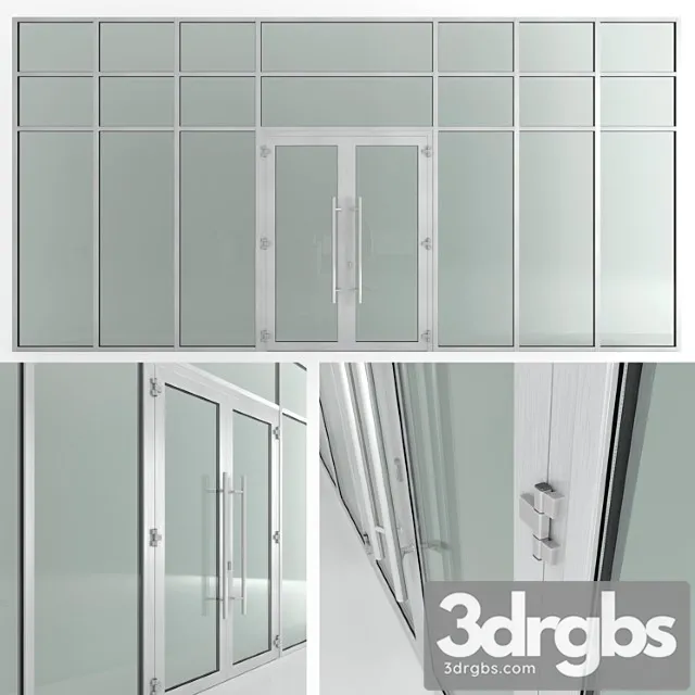 Glass fire doors and partitions nayada. rack profile. 3D Model Download