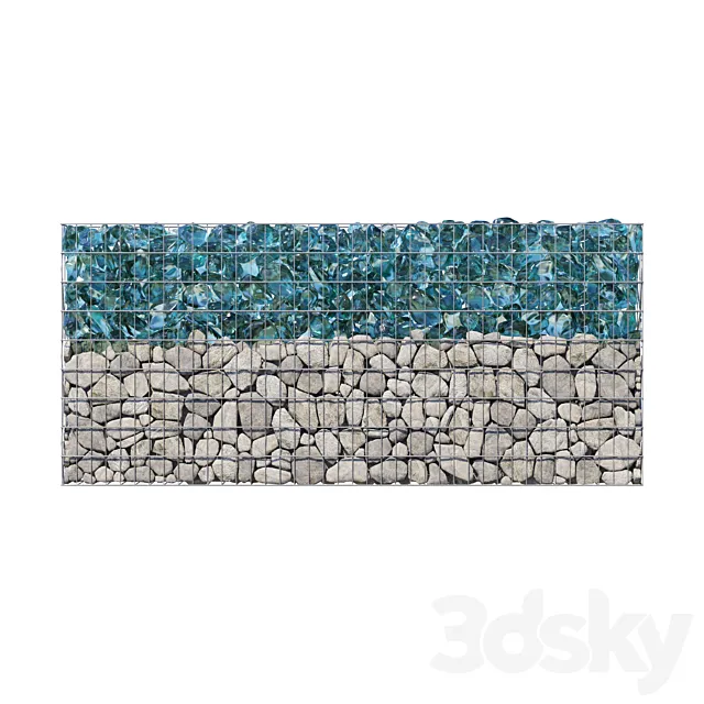 Glass gabion_3 3D Model Glass gabion_3 3D Model