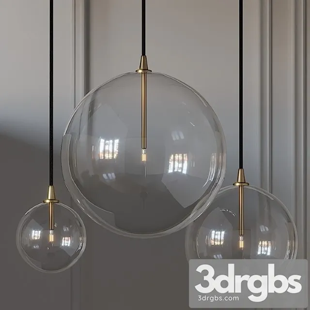 Glass globe mobile pendant 3D Model Download