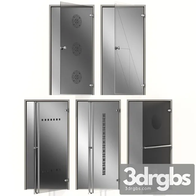 Glass Metal Swing Door Glass Metal Swing Door 2 3D Model Download