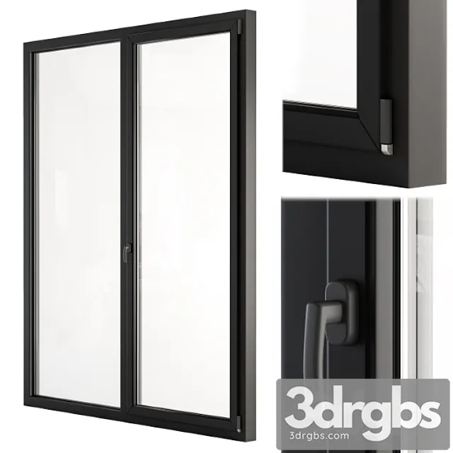 Glass Modern Door Black 3D Model Download