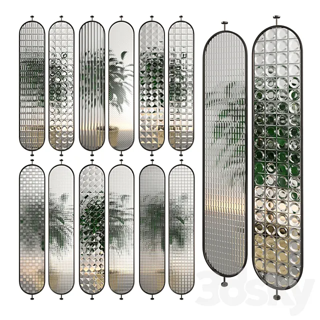 Glass Partition 09 3D Model Glass Partition 09 3D Model