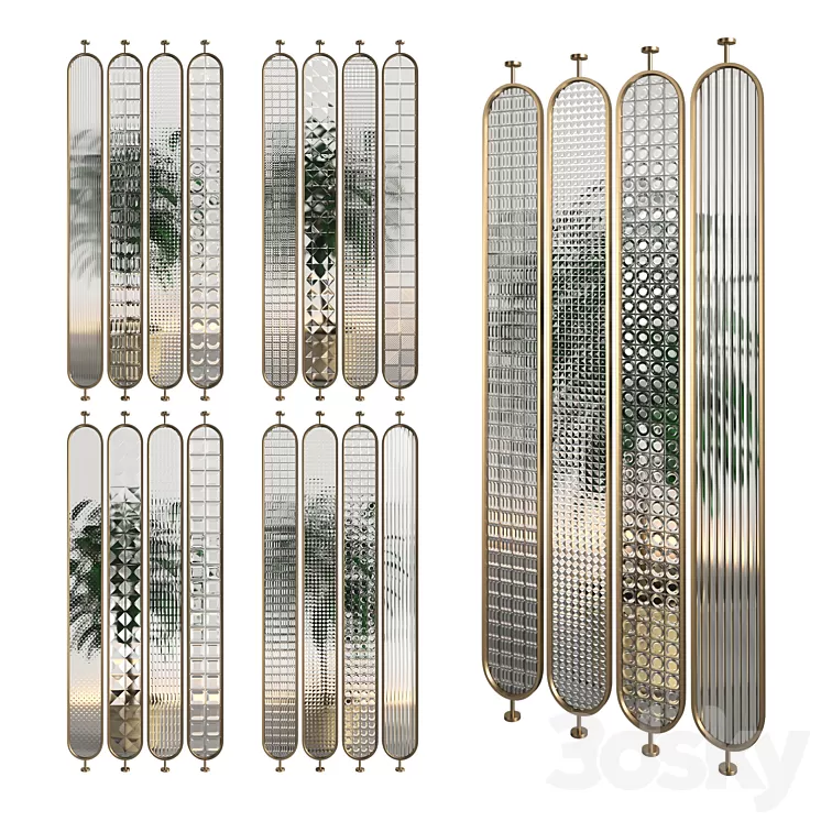 Glass Partition 11 3D Model Glass Partition 11 3D Model