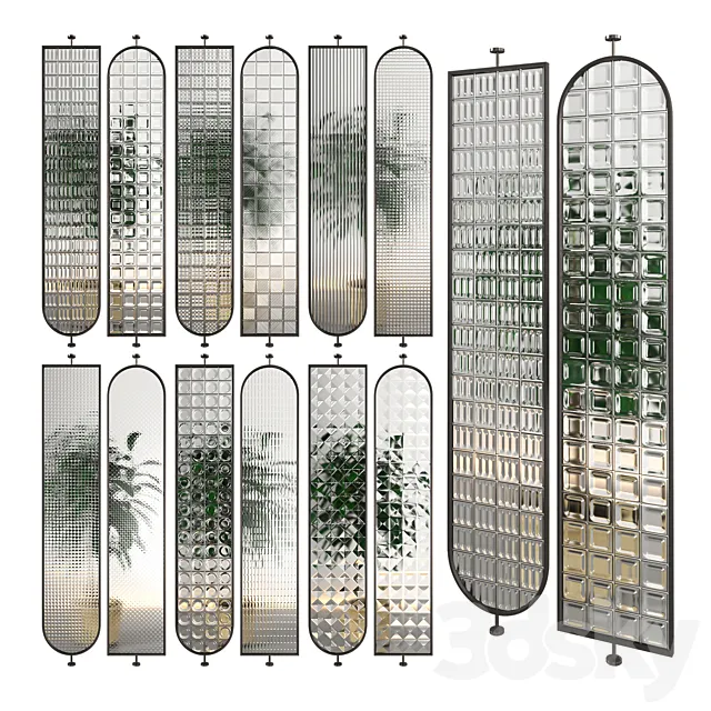 Glass Partition 14 3D Model Glass Partition 14 3D Model