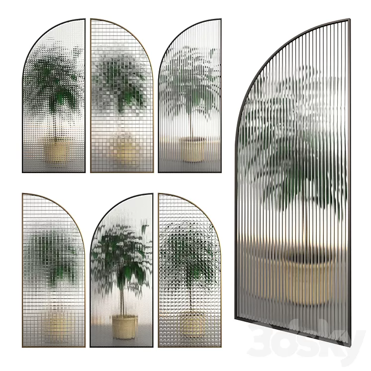 Glass Partition 17 3D Model Glass Partition 17 3D Model