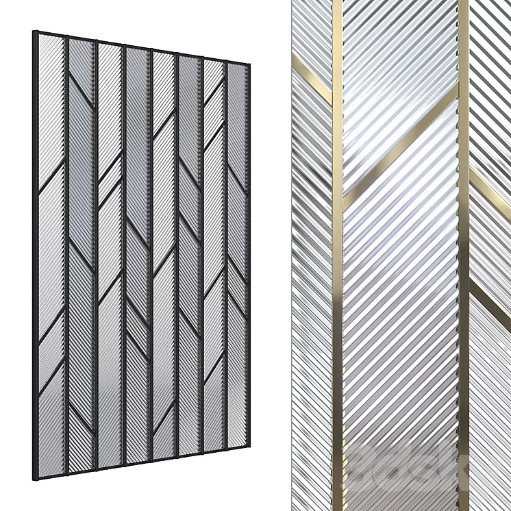 Glass partition 3D Model Glass partition 3D Model