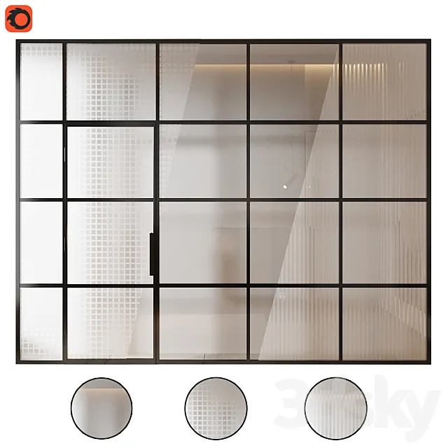 Glass partition 3D Model