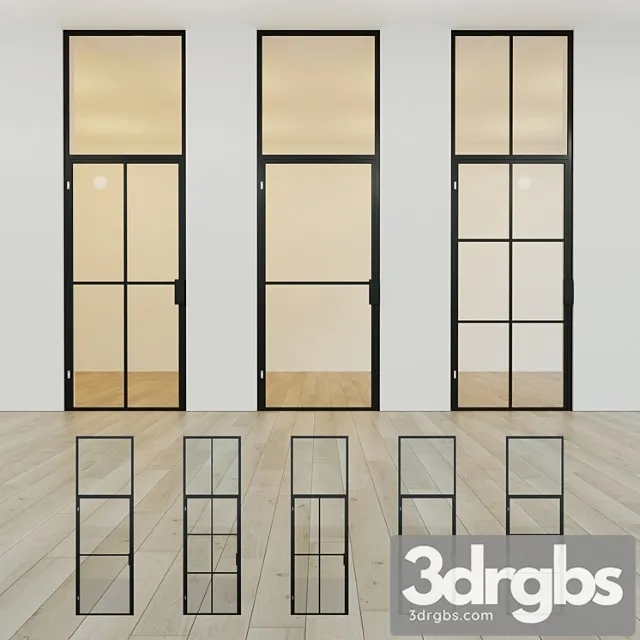 Glass partition. a door. 13 3D Model Download