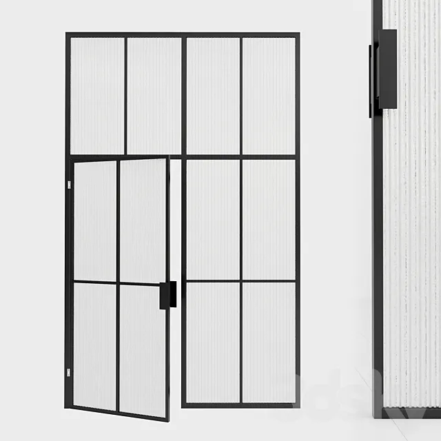 Glass partition. Door. 102 3DModel